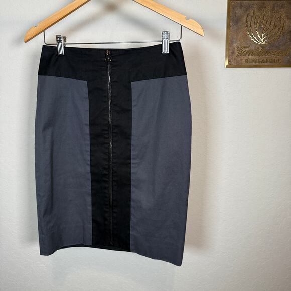 Women's Rag & Bone Black and Gray Color Block Pencil Straight Skirt Size 28 - Picture 2 of 7